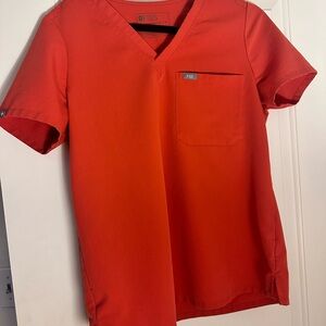 Figs Women's scrub top in red